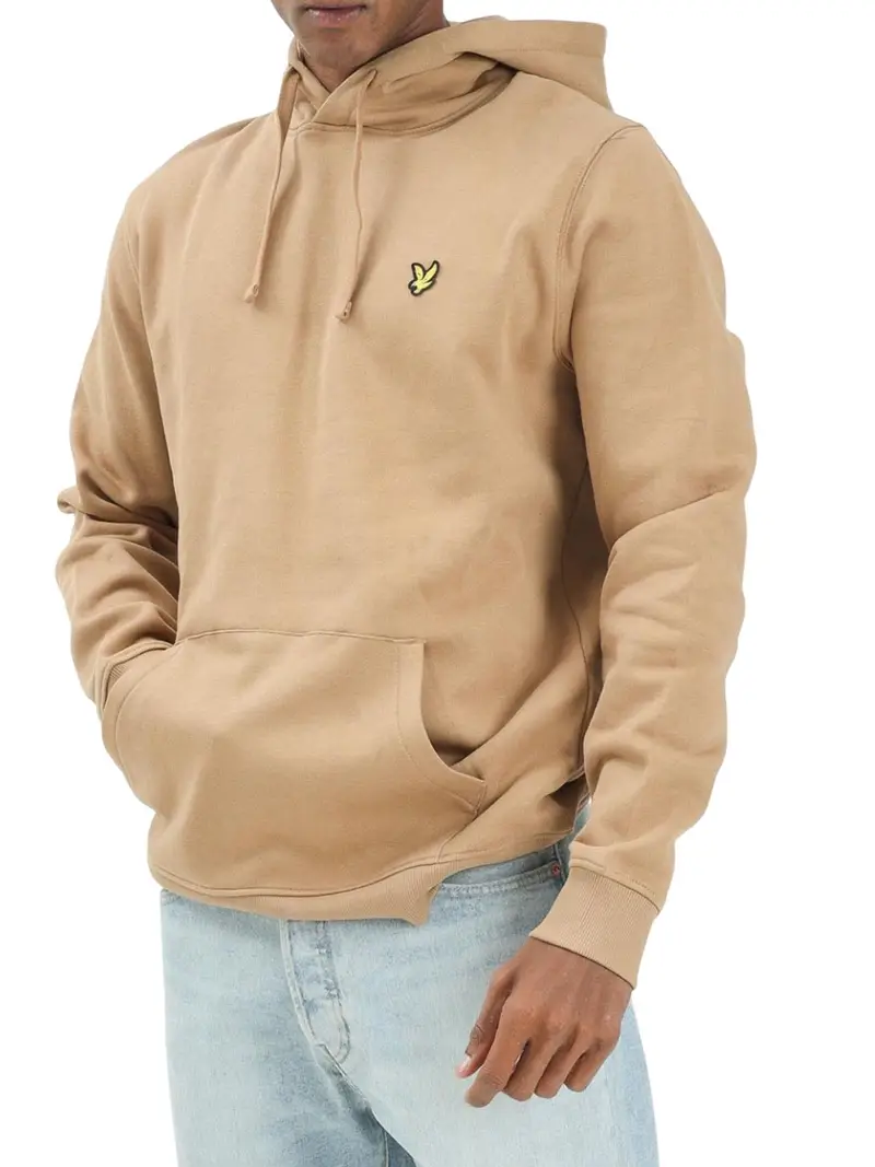 felpa cappuccio lyle & scott da uomo - beige