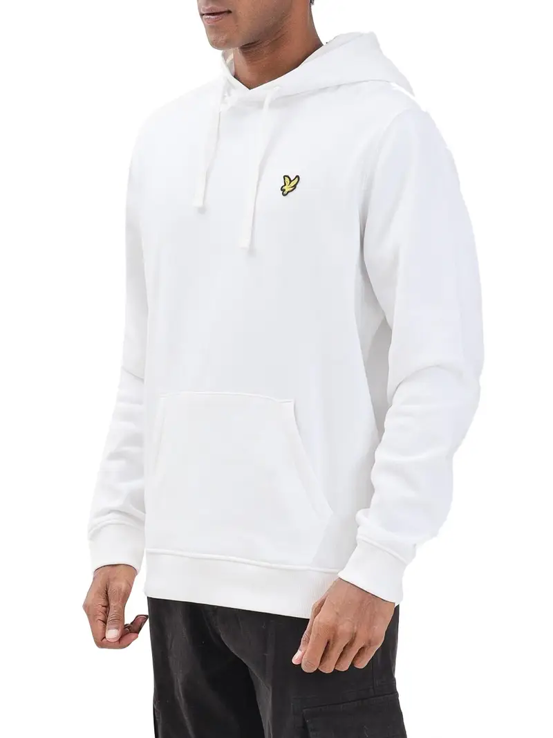 felpa cappuccio lyle & scott da uomo - bianco