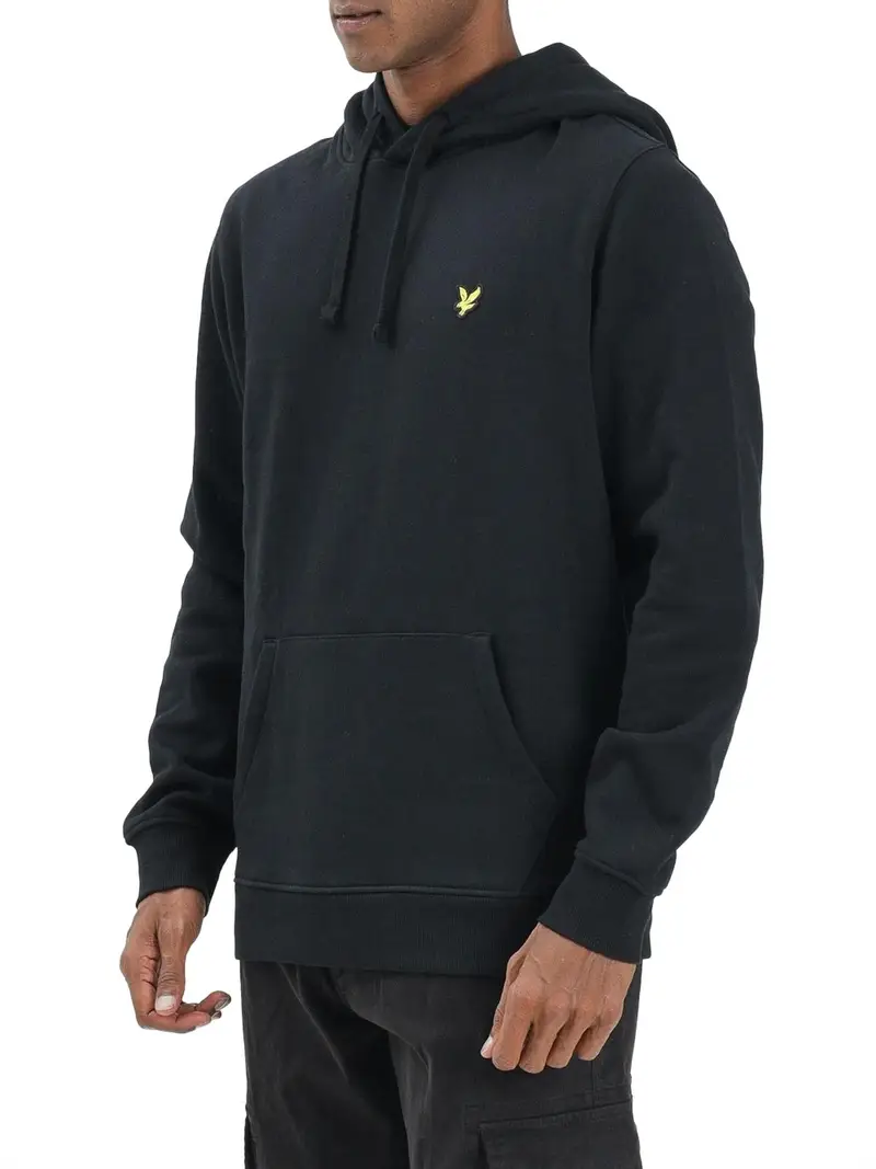 felpa cappuccio lyle & scott da uomo - nero