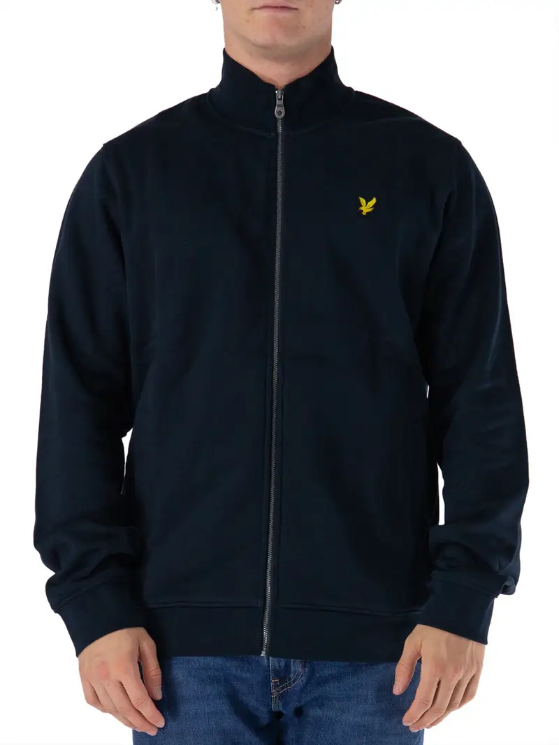 felpa zip lyle & scott da uomo - blu