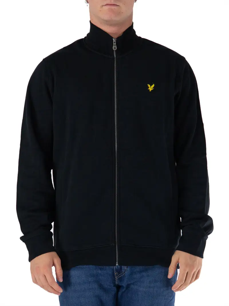felpa zip lyle & scott da uomo - nero