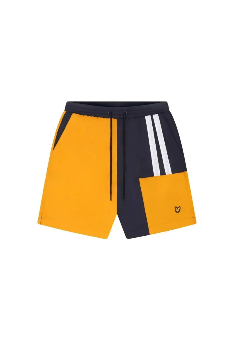 Colour Block Track Shorts - S / Giallo