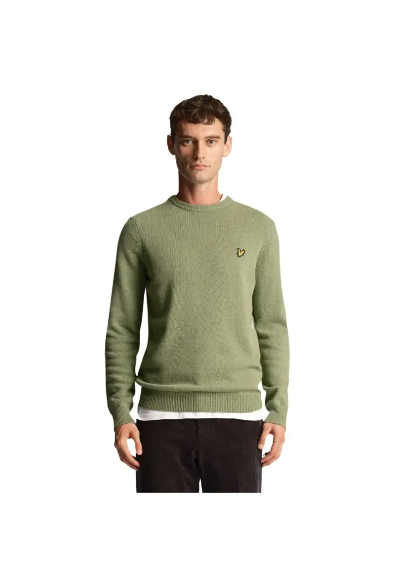 Crew Neck Lambswool Blend Jump X025 - S / Verde