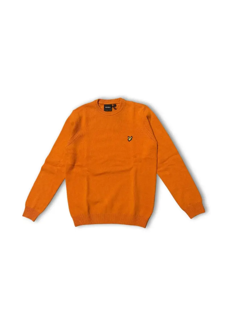 Crew Neck Lambswool Blend Jump X190 - S / Marrone