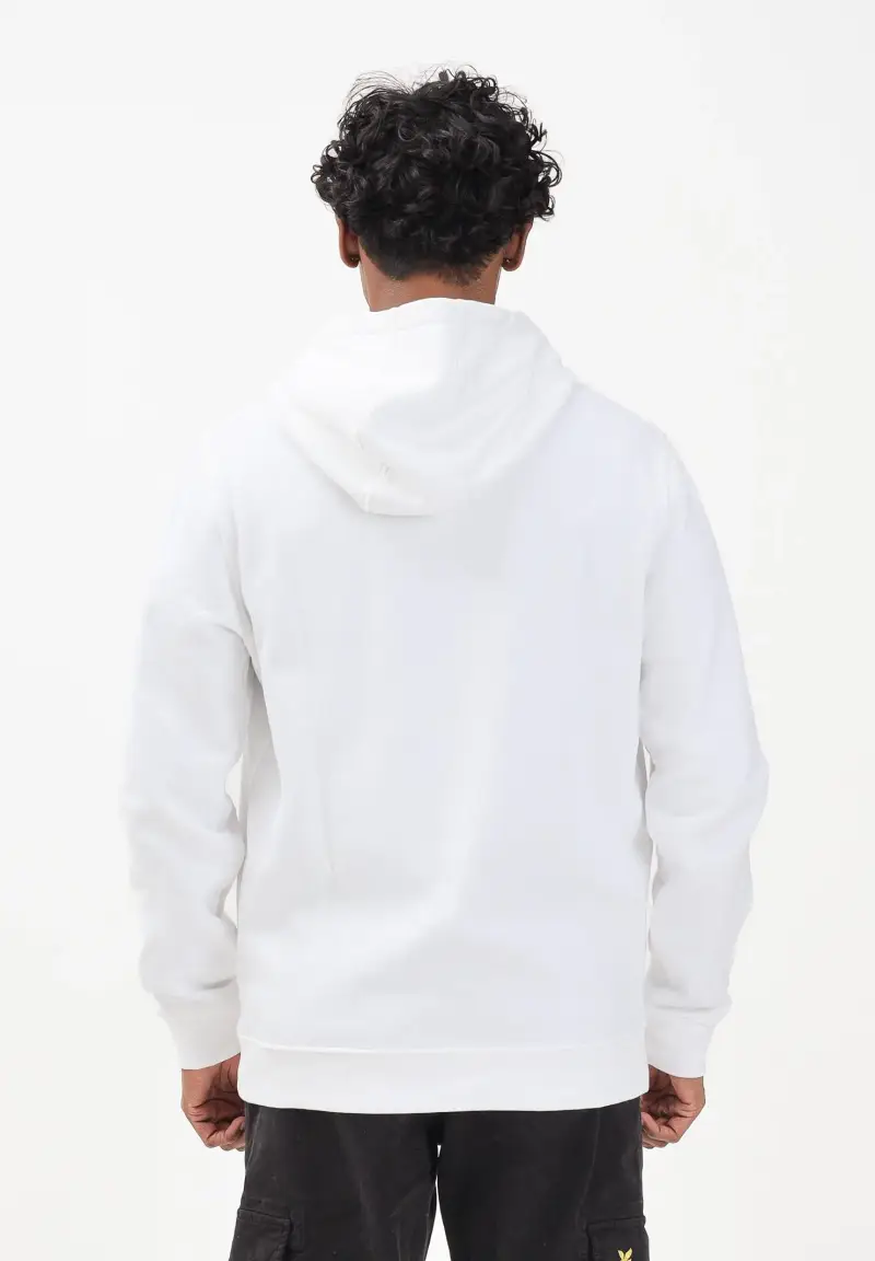 Felpa con cappuccio bianca da uomo miniatura 3