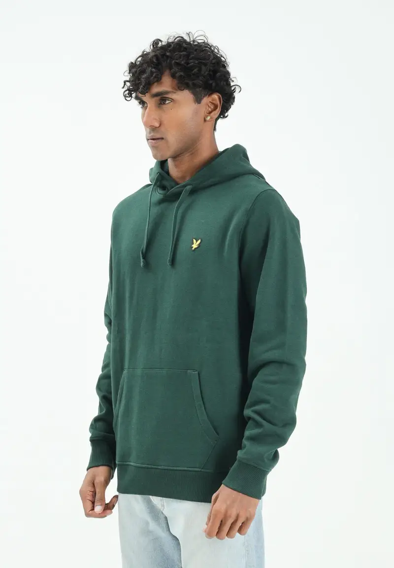 Felpa con cappuccio verde da uomo