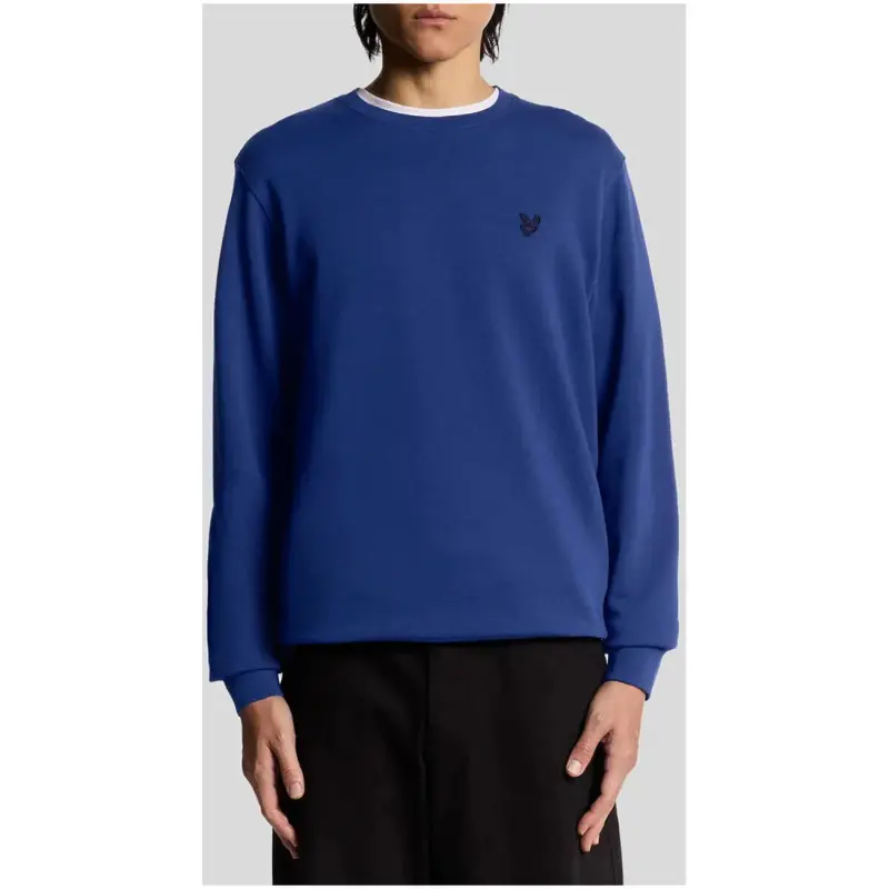 Felpa Uomo Girocollo Blu Lyle & Scott in Cotone - blue / S