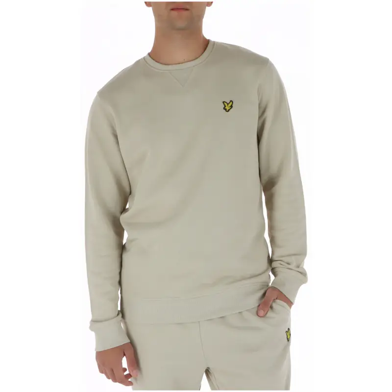 Felpa Uomo Lyle & Scott Girocollo Azzurro in Cotone - beige / S