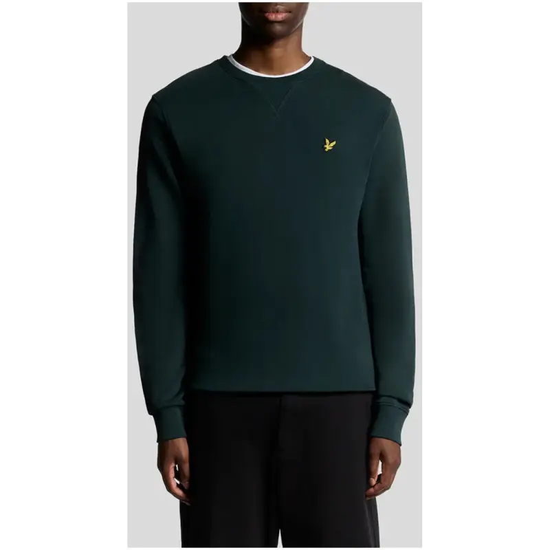 Felpa Uomo Lyle & Scott Girocollo Azzurro in Cotone - green / S