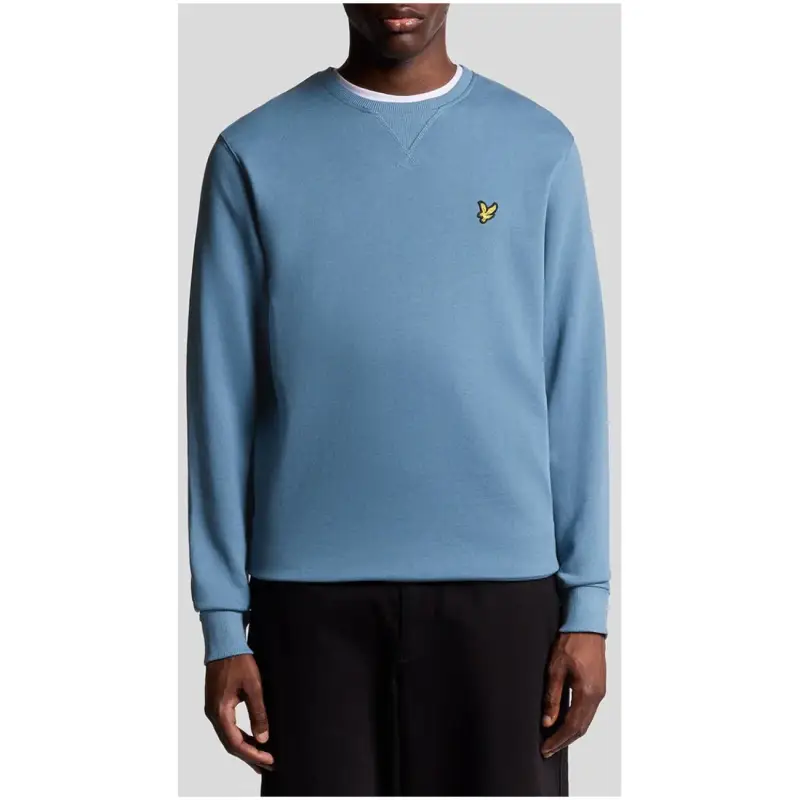 Felpa Uomo Lyle & Scott Girocollo Azzurro in Cotone - light blue / S