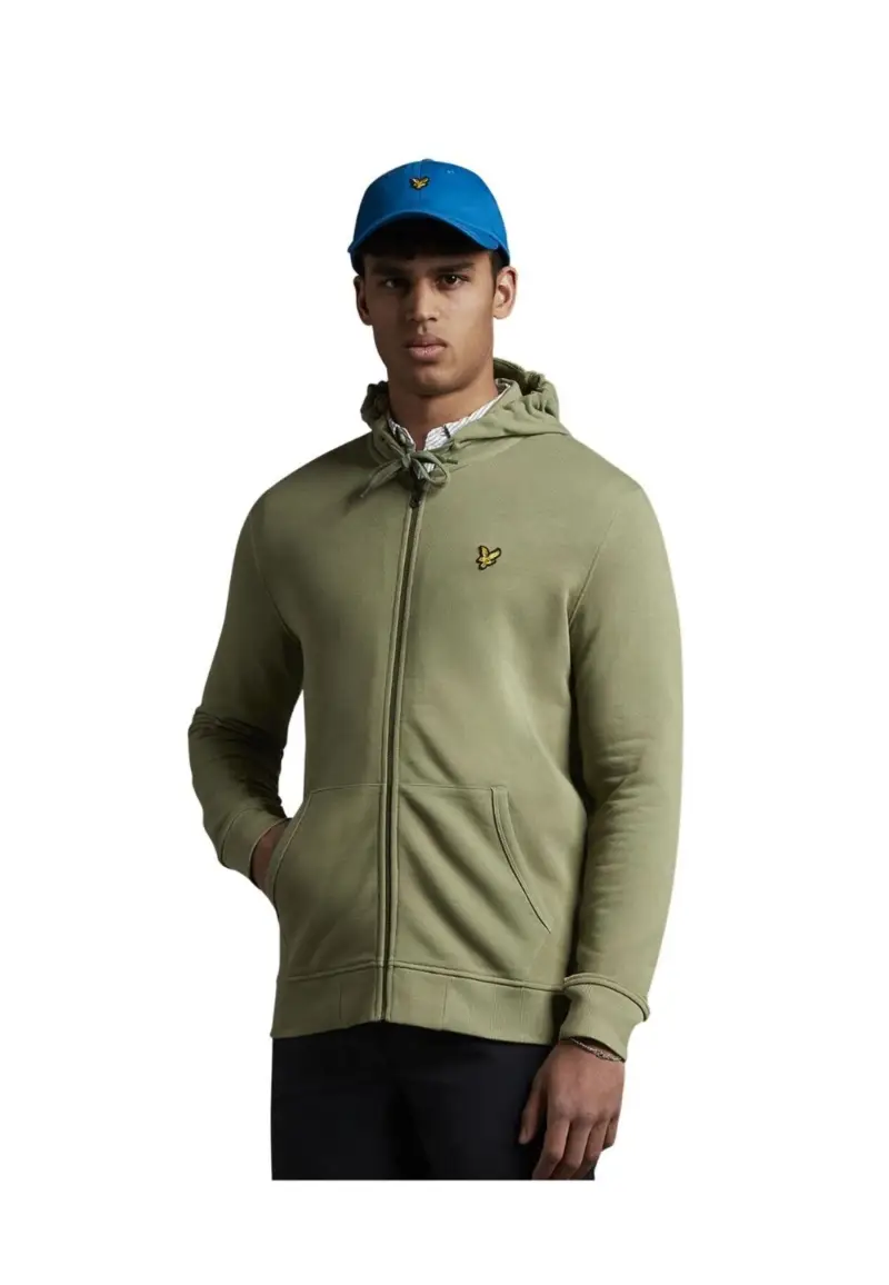 Felpa Uomo Zip Through Hoodie - S / Verde