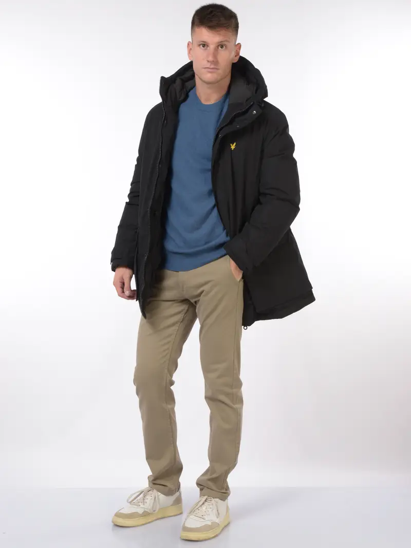 giaccone da uomo Lyle&Scott parka con logo NERO miniatura 2