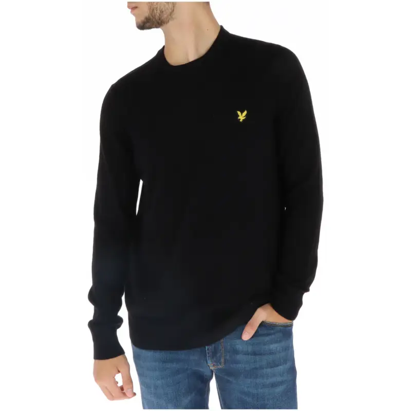 Maglia Uomo Lyle & Scott Girocollo Lana Merino e Cotone Nera - black / S