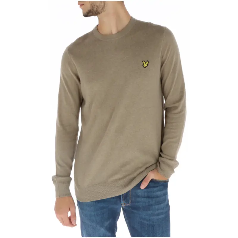 Maglia Uomo Lyle & Scott Girocollo Lana Merino e Cotone Nera - brown / S