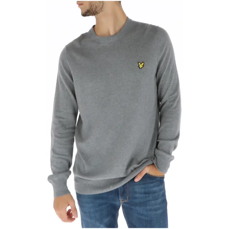 Maglia Uomo Lyle & Scott Girocollo Lana Merino e Cotone Nera - grey-1 / S