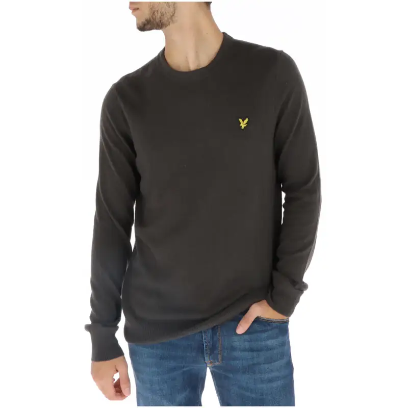 Maglia Uomo Lyle & Scott Girocollo Lana Merino e Cotone Nera - grey / S