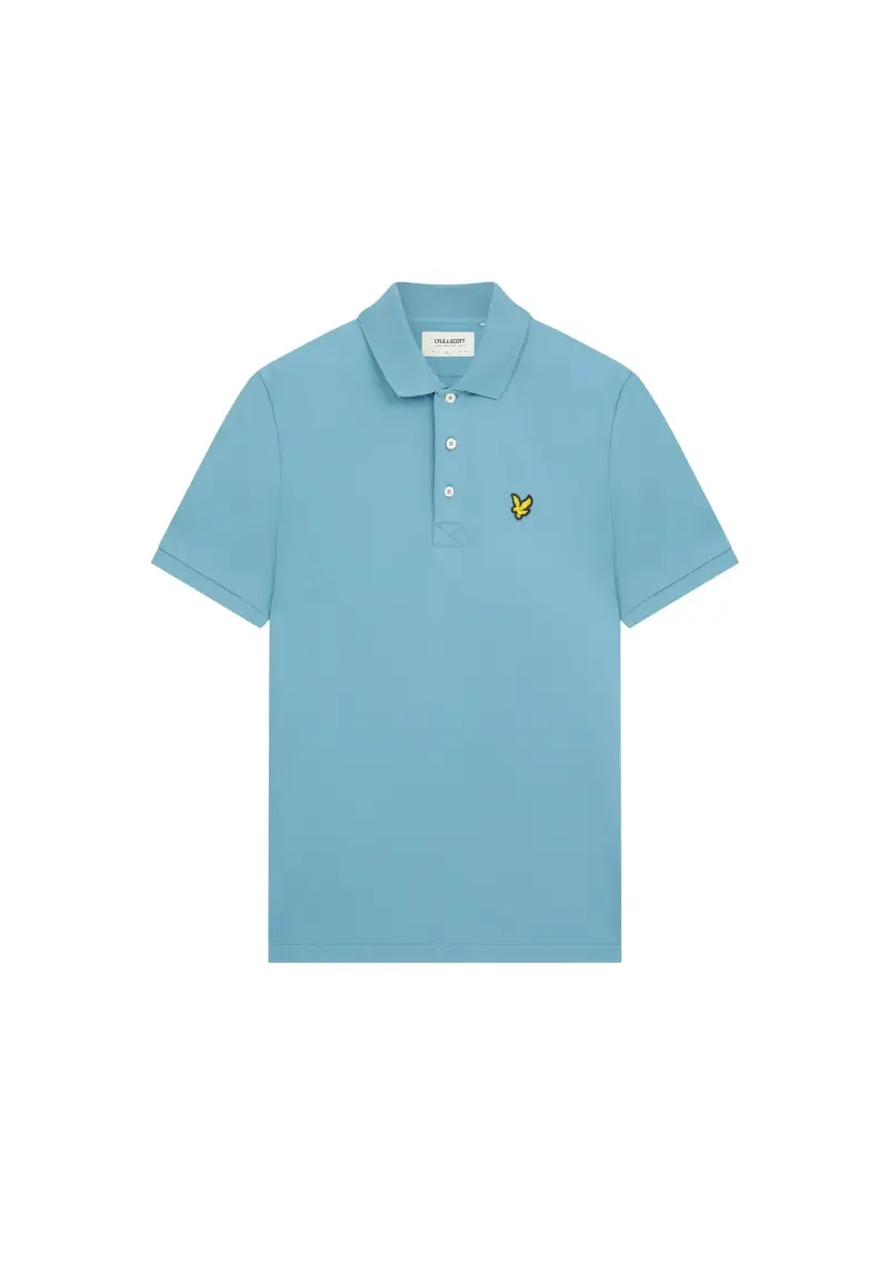 Plain Polo Shirt - S / Celeste