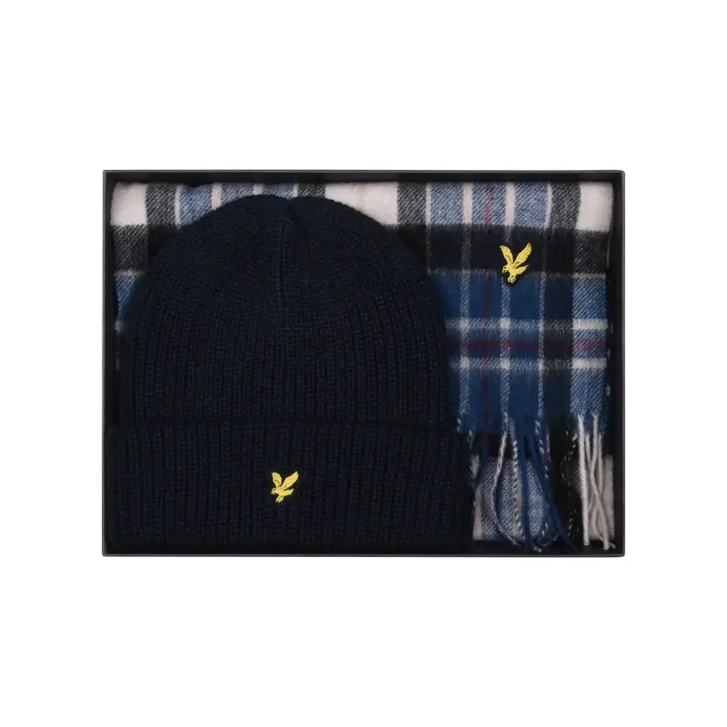 Set Berretto e sciarpa Lyle & Scott Checked Lambswool