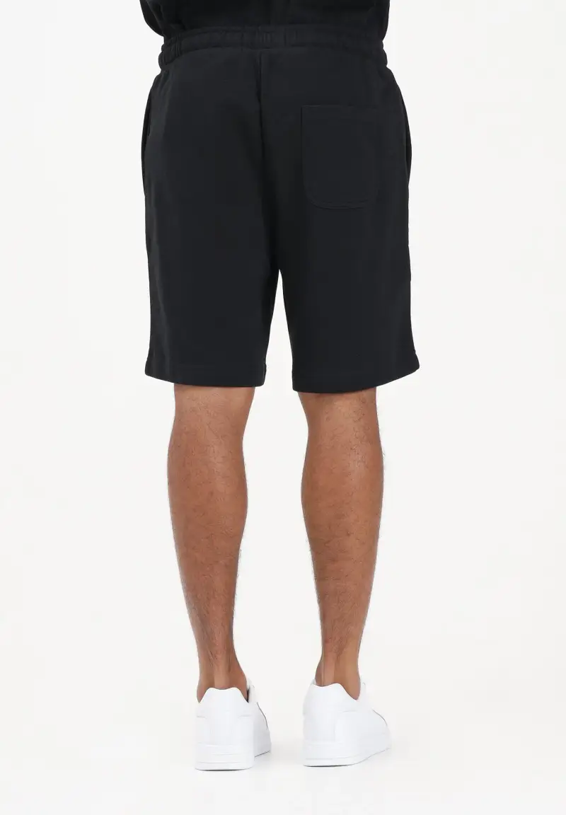 Shorts sportivo nero da uomo con patch logo golden eagle miniatura 3