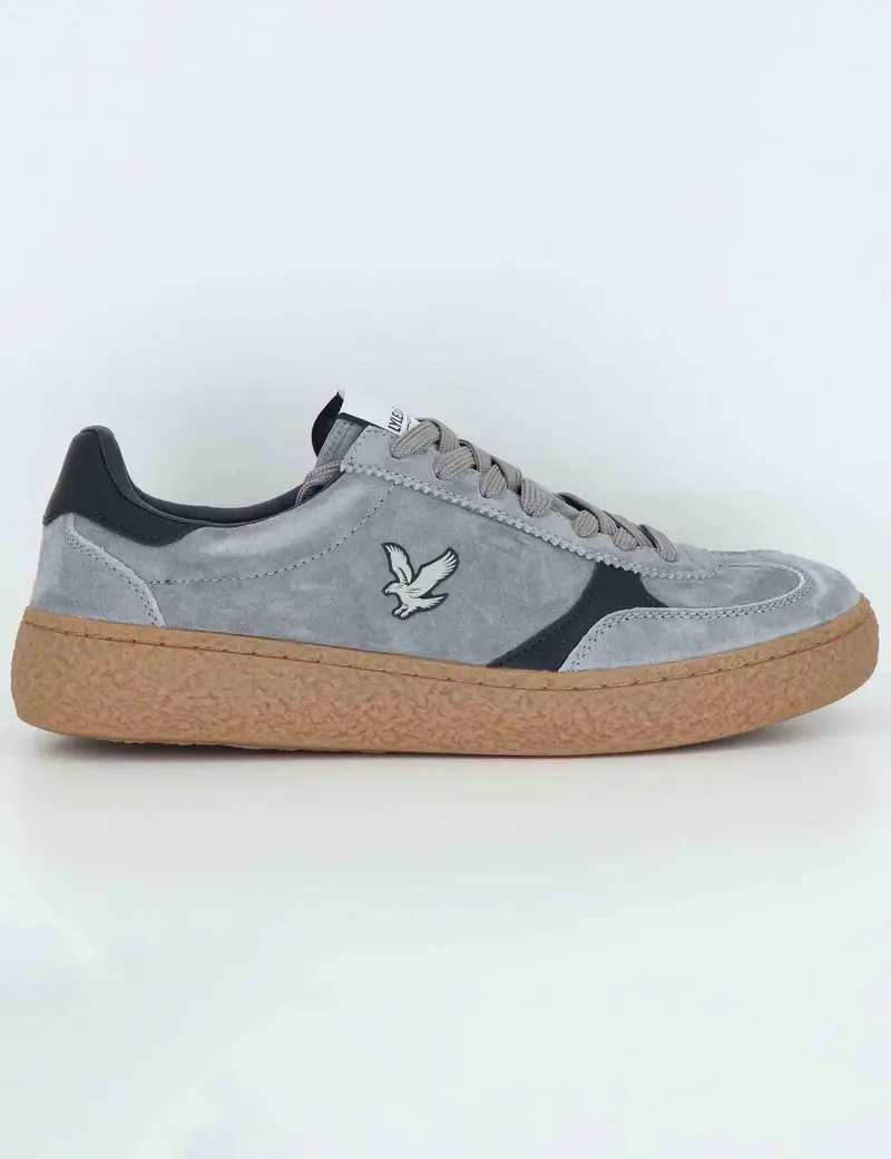 Sneakers in pelle grigia logo laterale Uomo ATLANTIDE012 125