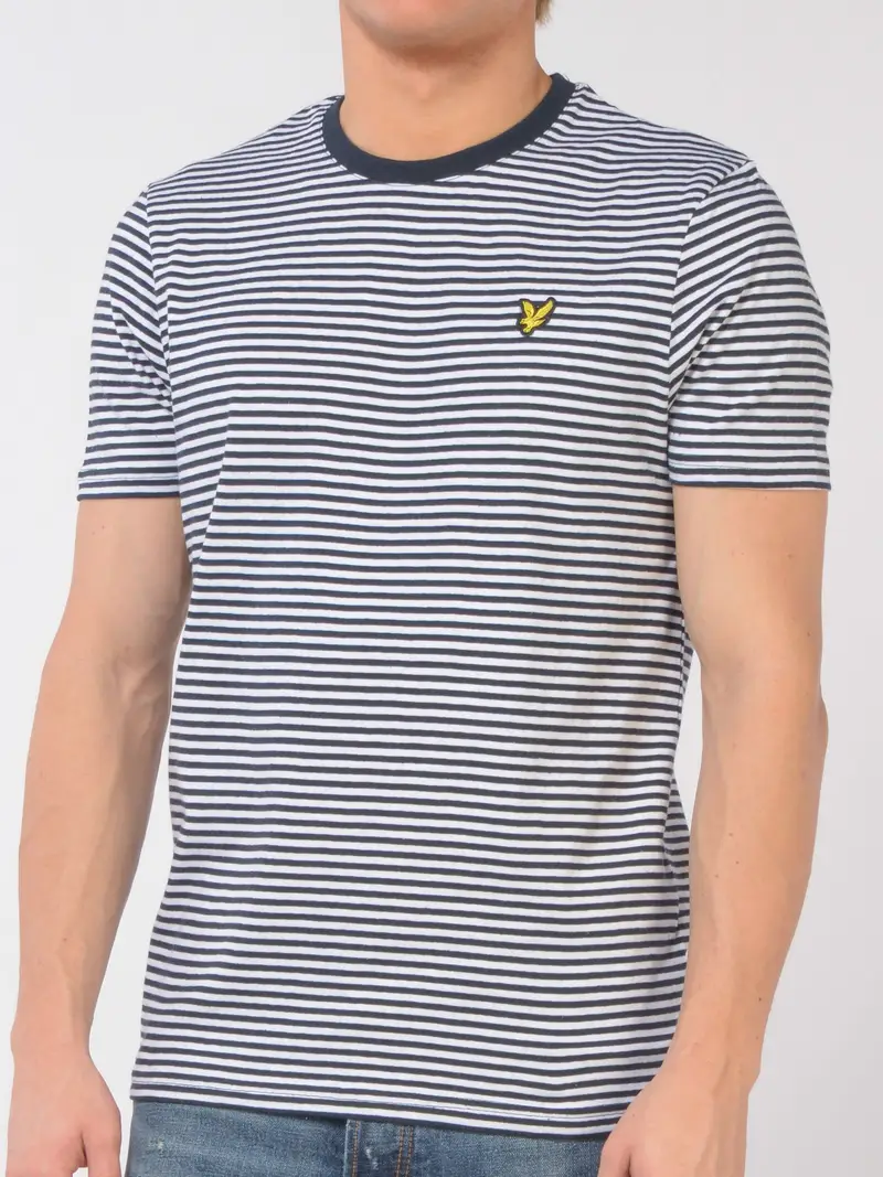 t Shirt da uomo Lyle&Scott in cotone e lino a righe Blu