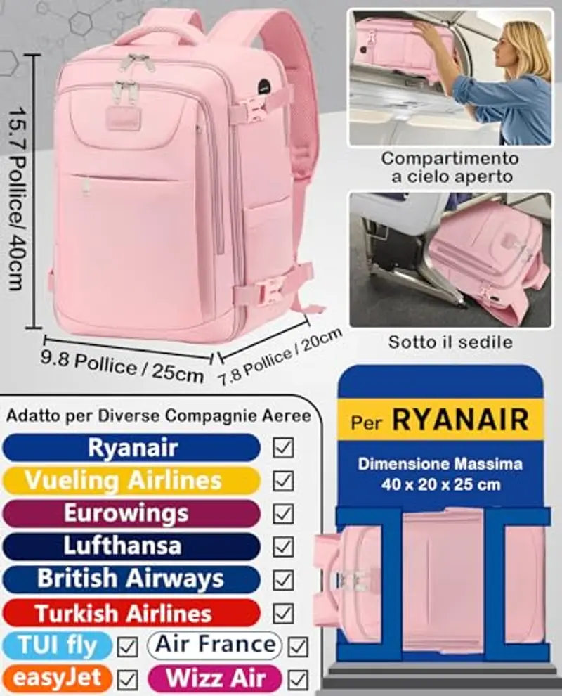 LYNXCHER Zaino da viaggio Uomo Blu 2151931 miniatura 2