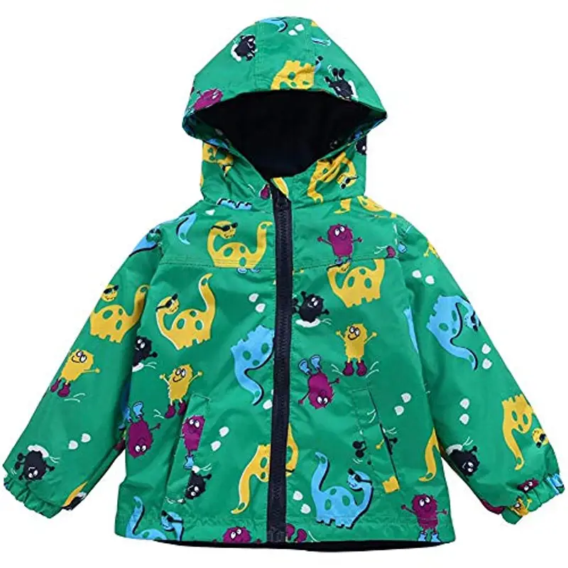 LZH Bambini Impermeabile Ragazzi Giacca con Cappuccio Dinosauro Cappotto + Pantaloni Set miniatura 2