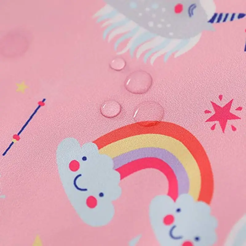 LZH Ragazzi Ragazze Impermeabile, Giacca Impermeabile con Cappuccio Cappotto Pantaloni Completi 2 PZ 2 miniatura 3