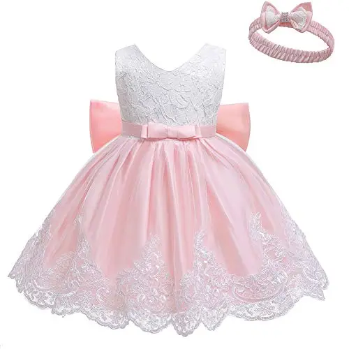 LZH Vestito da Ragazza per Bambina Abito da Battesimo da Principessa per Matrimoni Sposa Compleanno miniatura 2