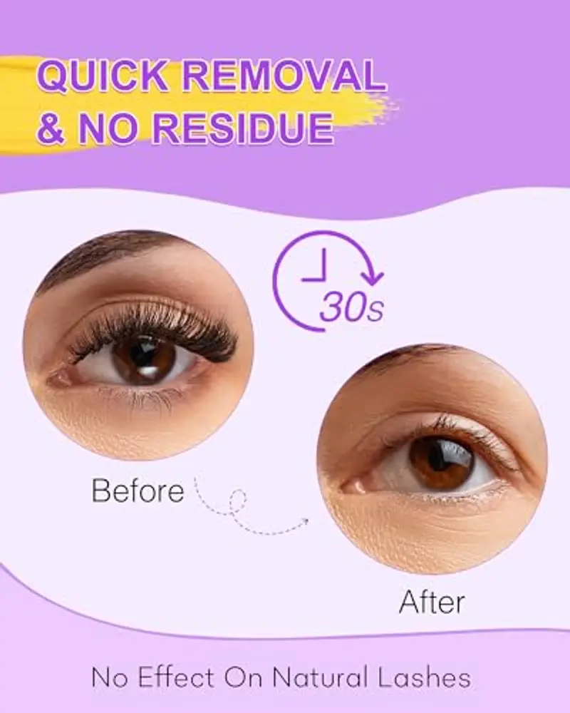 LZM Rimuovi Colla per Ciglia Cluster - 5ml/0.17 fl.oz Ipoallergenica Solvente per rimuovere il colla per ciglia a miniatura 3