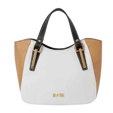 borsa a mano e tracolla King H175 Bianco/Camel