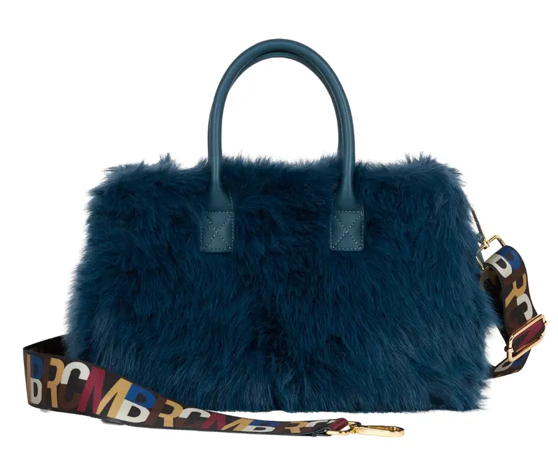 Glam Bauletto a mano e tracolla G566 Blu