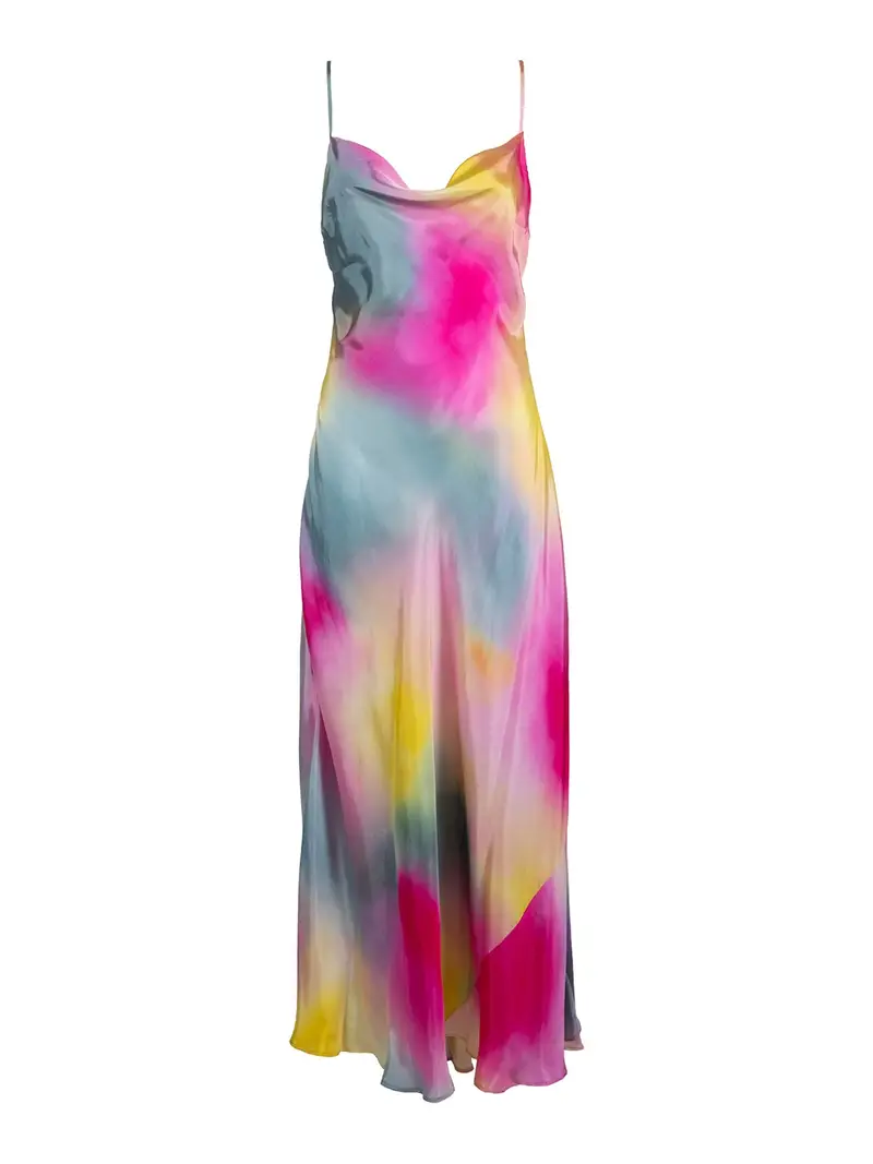 . Abito tie dye sbiadito Multicolore