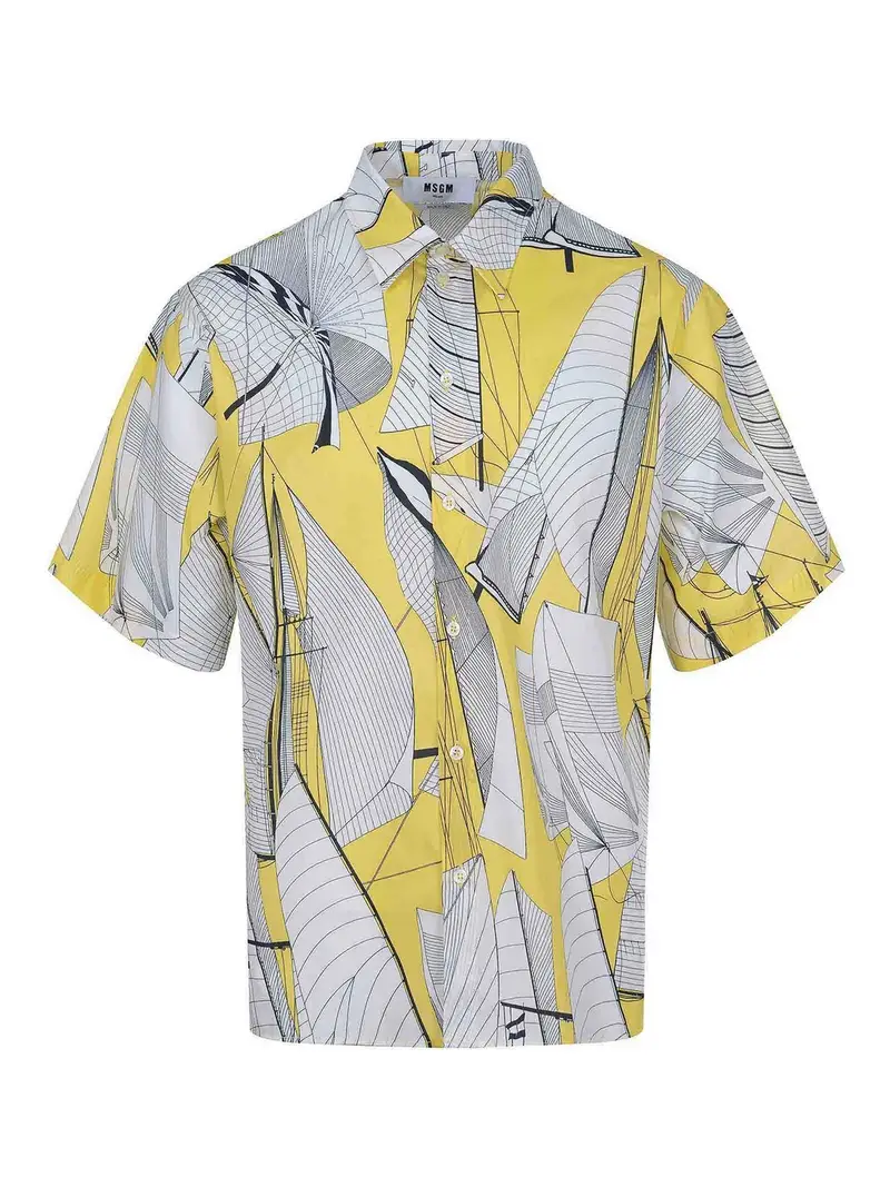 . Camicia msgm in cotone Bianco