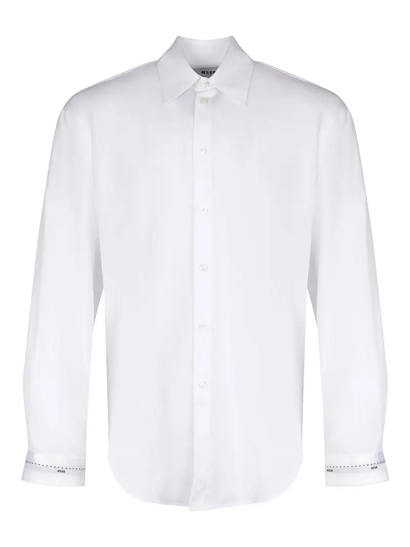 Camicia Msgm In Cotone Bianco