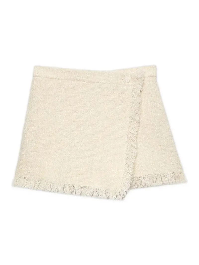 Corto Con Frange Bianco