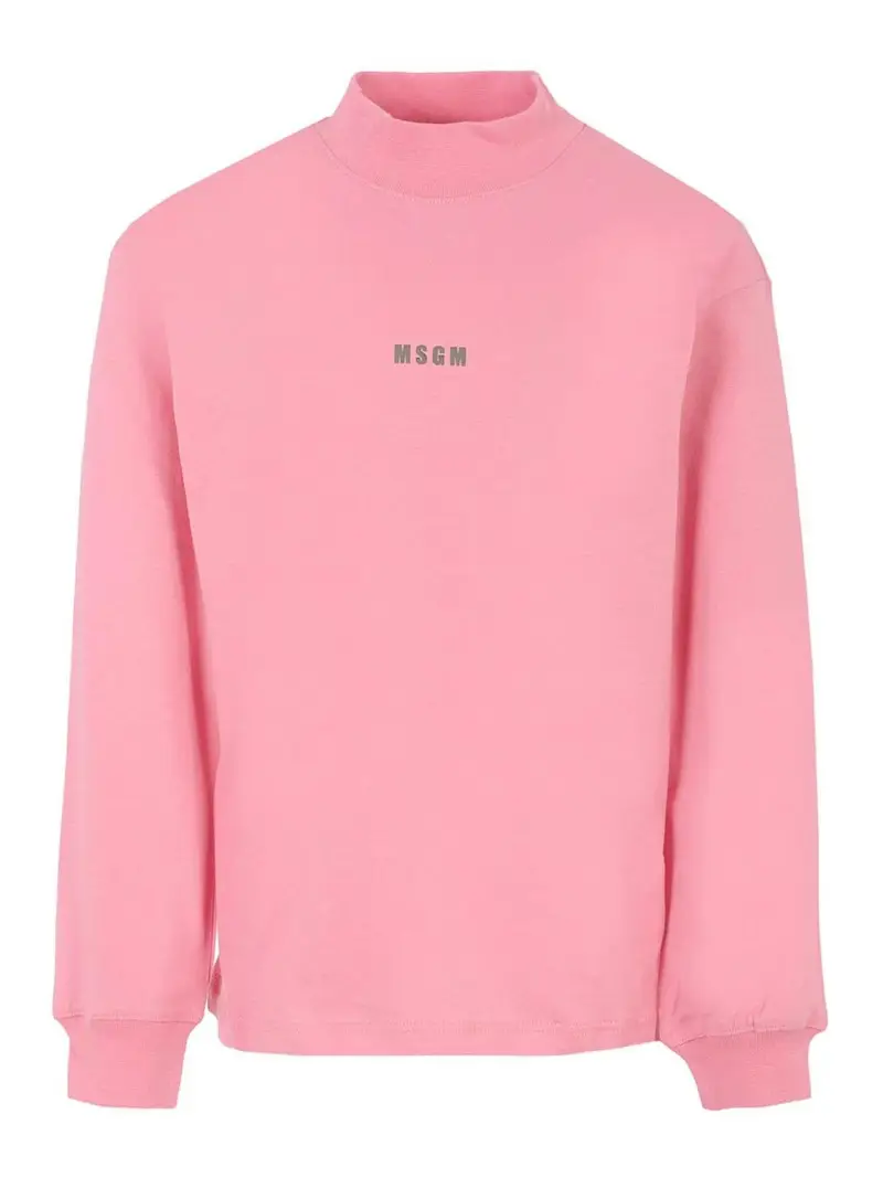 Felpa Con Logo Color Carne E Neutri