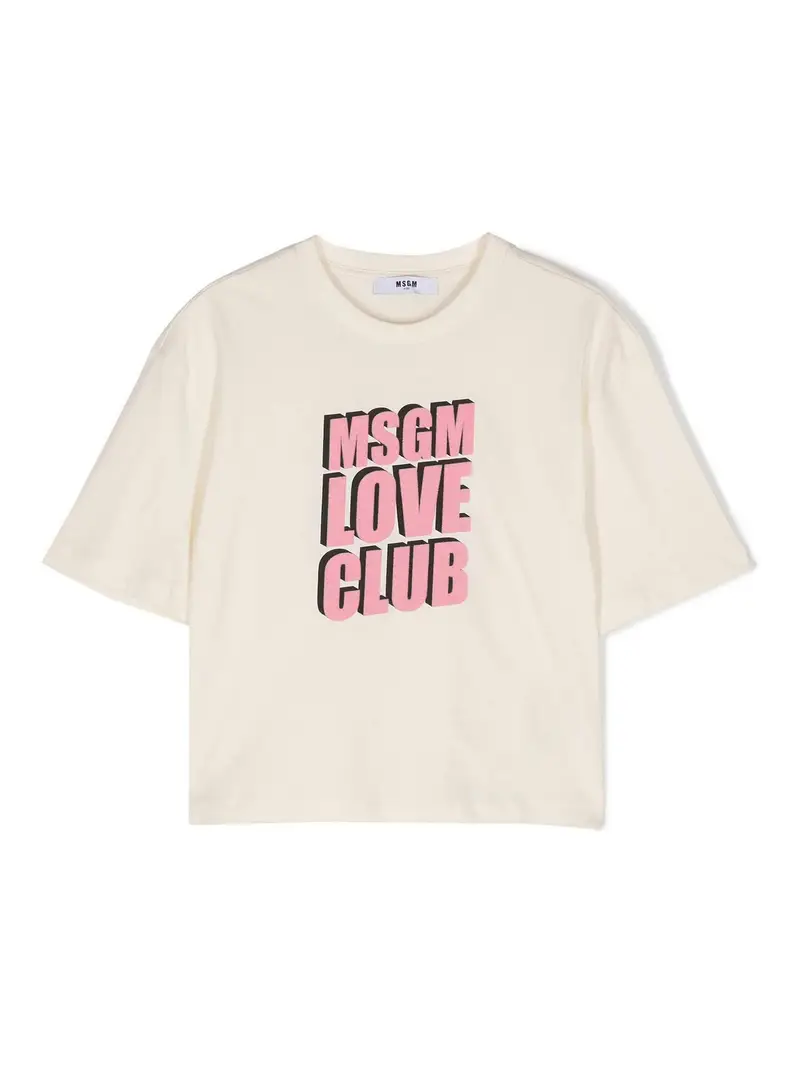 MSGM KIDS T-shirt Crema 3283267