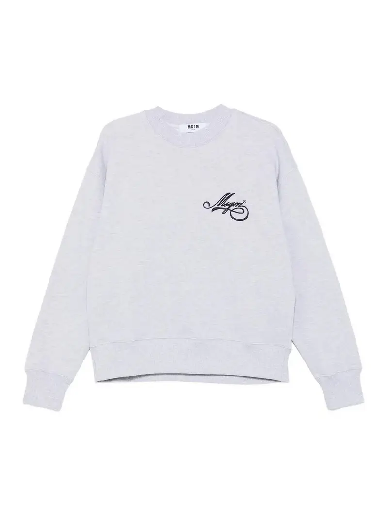 Msgm Felpa Grigia Grigio Chiaro