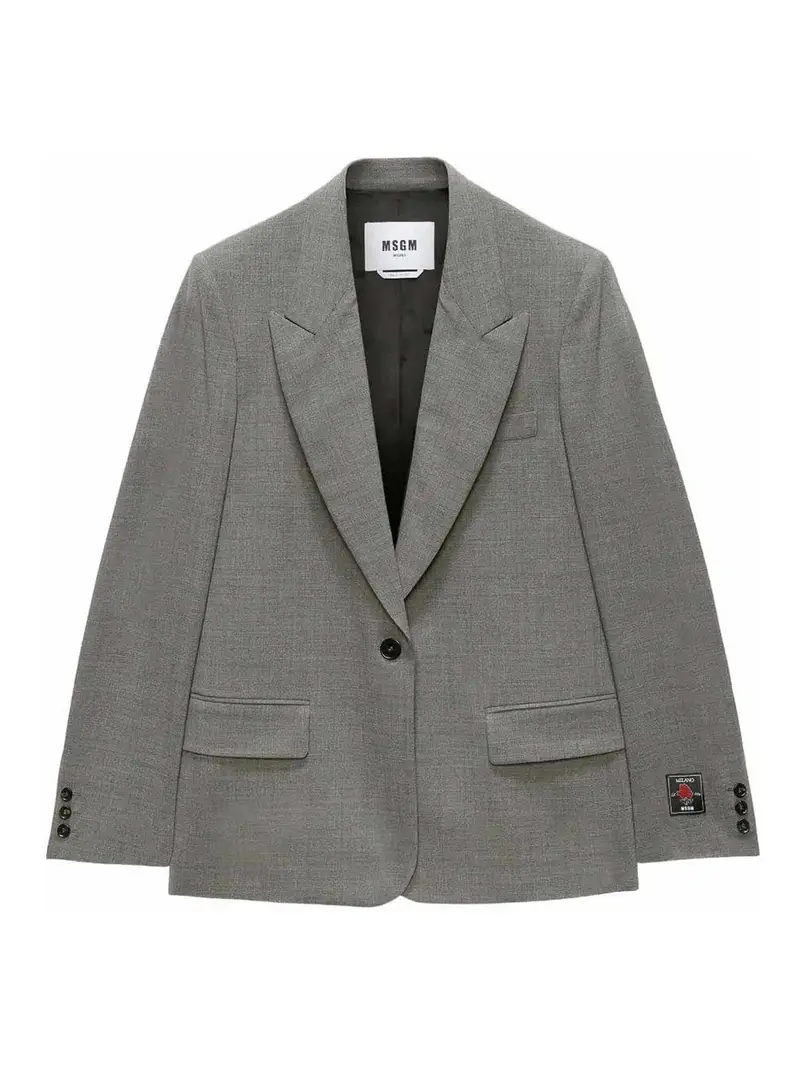 Msgm Giacca Grigia Grigio