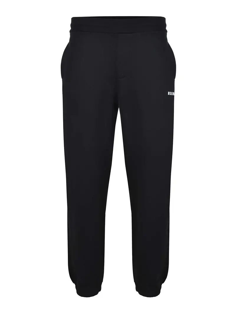 Pantaloni Msgm In Cotone Nero