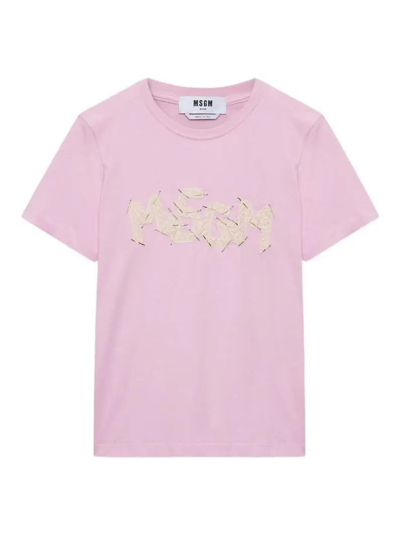 T-Shirt Con Decorazione Color Carne E Neutri