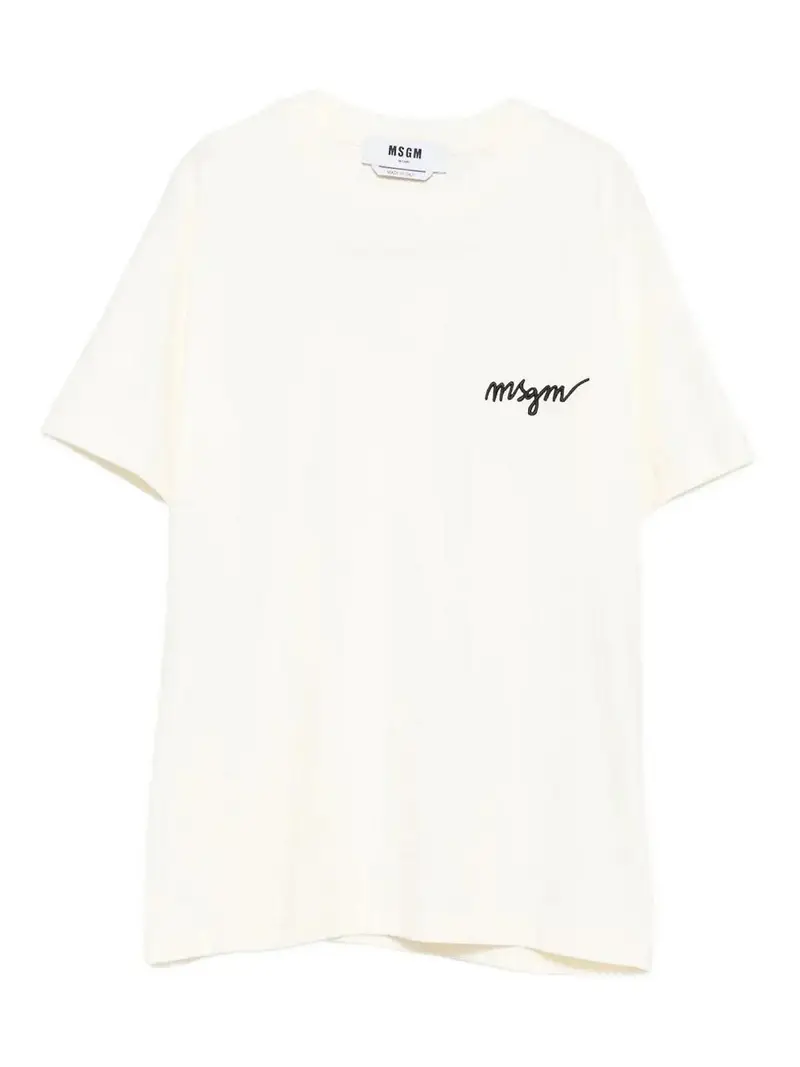 MSGM T-shirt Crema 3283401