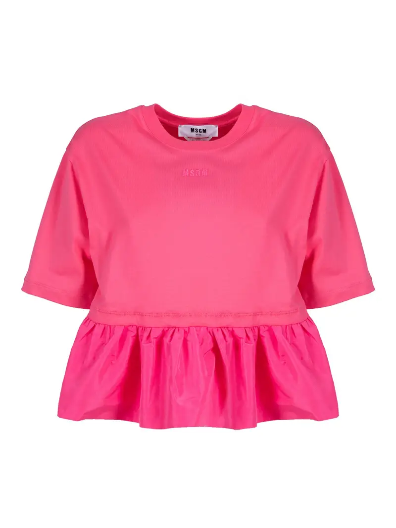 . Taffeta rouche top Multicolore