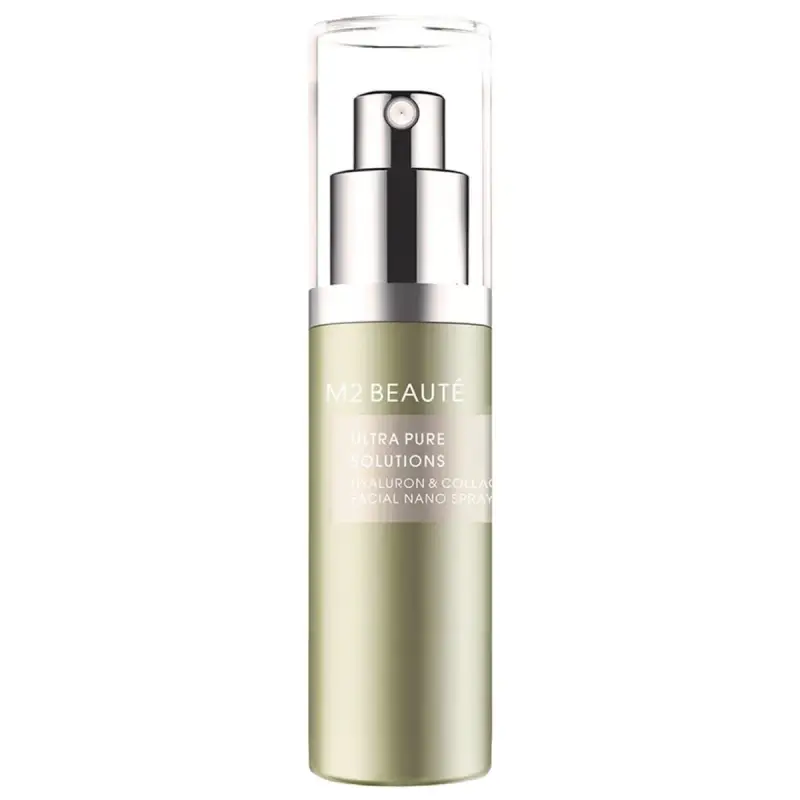 M2 Beaute, soluzioni ultra pure, acido ialuronico, anti-invecchiamento, spray nebulizzante, per il viso, 20 ml