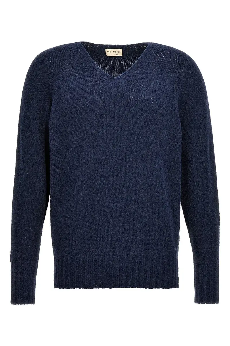 Maglia Scollo A V Blu