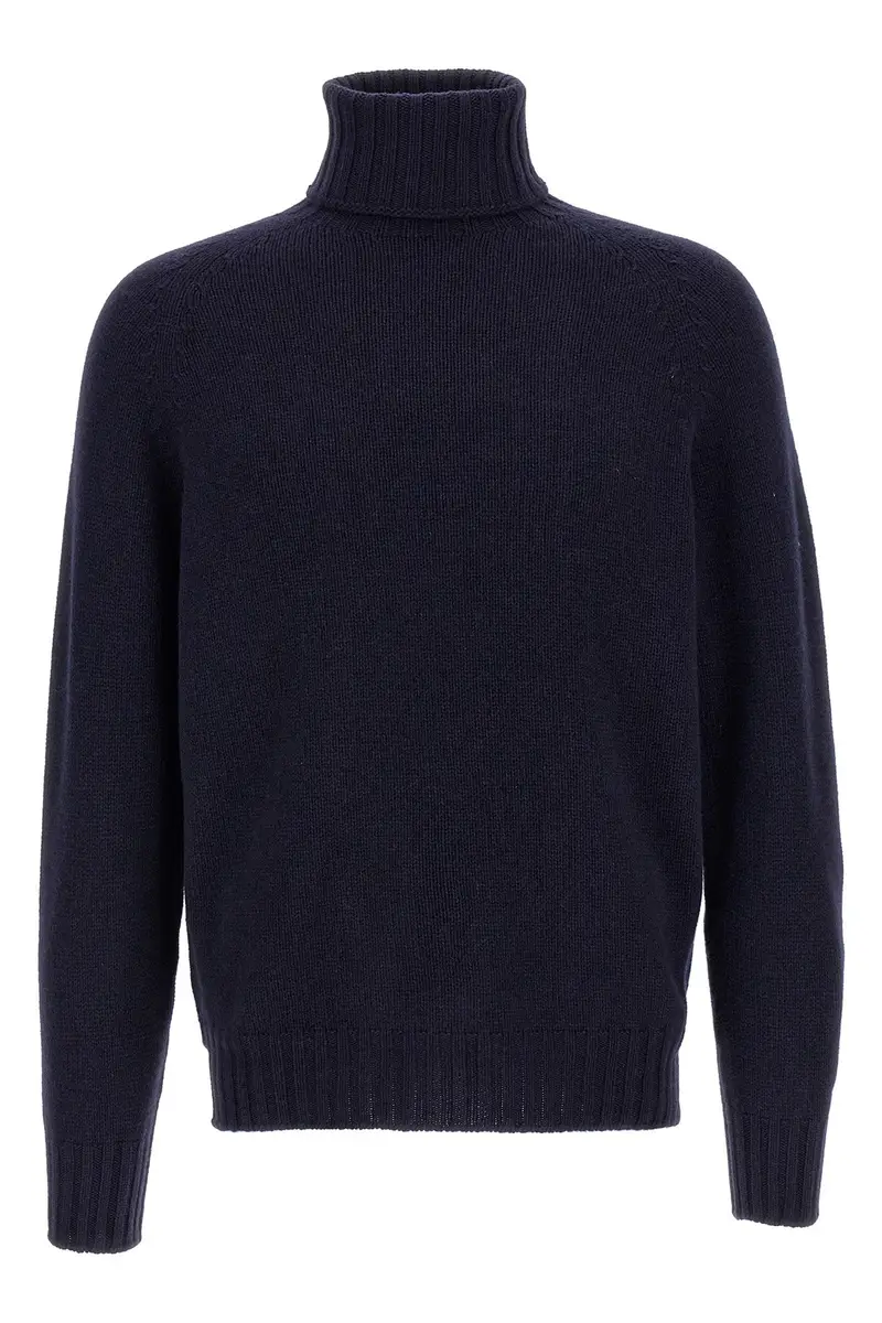 Maglione Collo Alto Blu