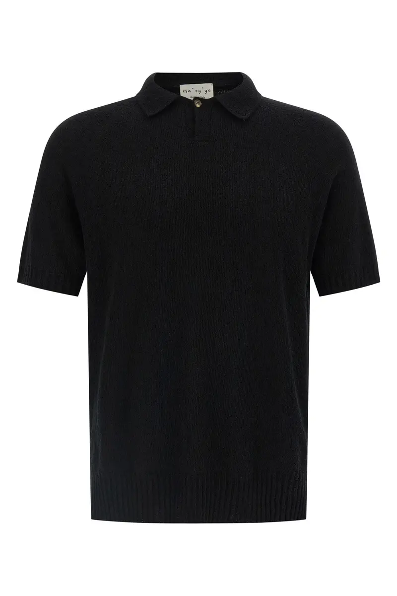 Polo Effetto Spugnoso Nero