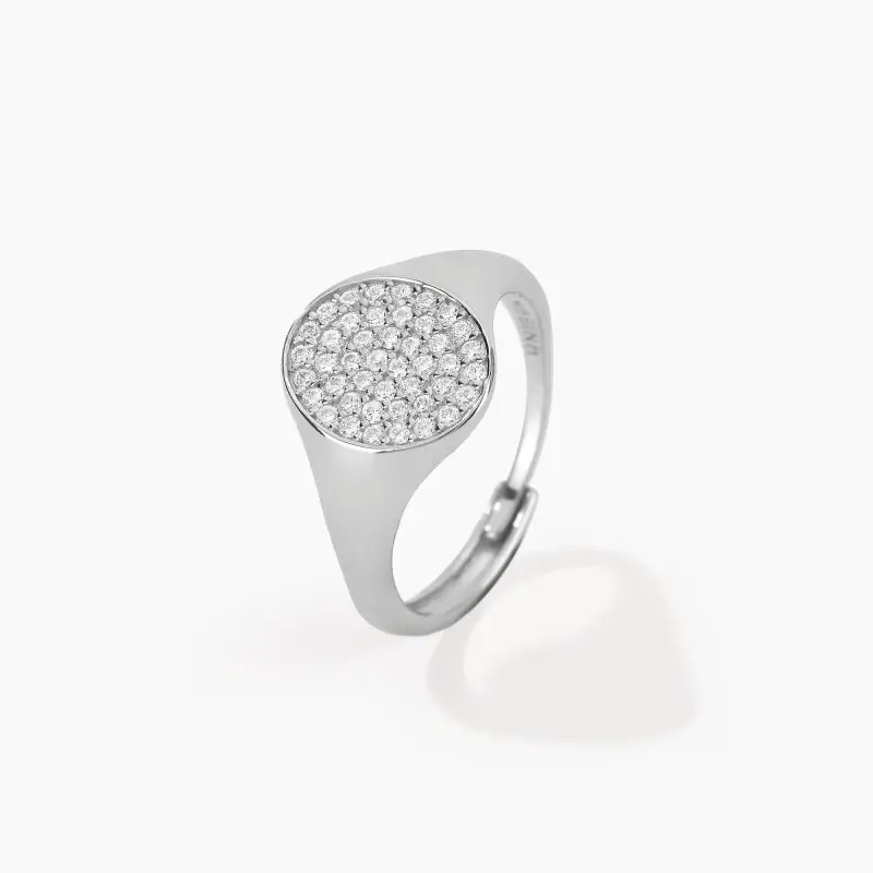 Anello Chevalier Regolabile Con Pavé Di Zirconi Chevalier - Mabina