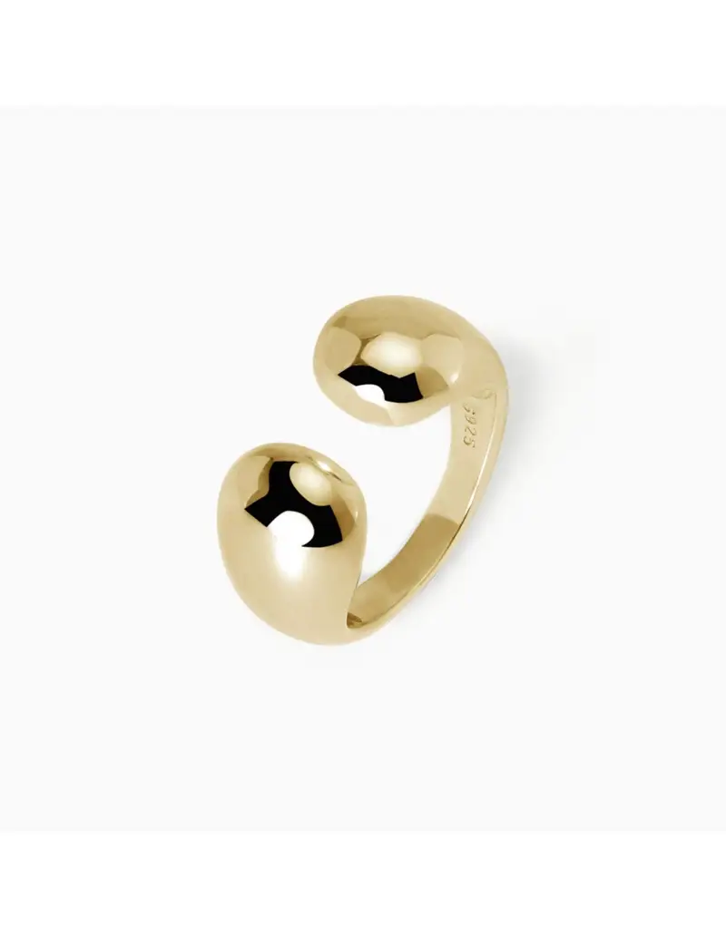 Anello chunky regolabile MABINA Buonumore 523437 in argento 925 placcato oro giallo